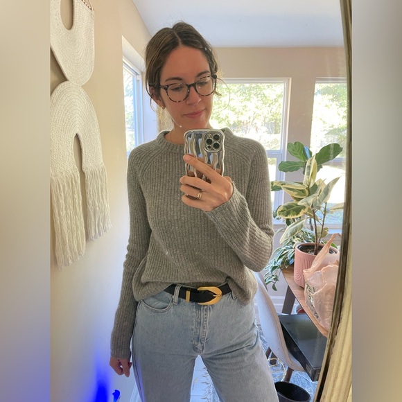 ❤️Sold❤️ Jenni Kayne | Heather Grey 100% Cashmere Sweater - Picture 2 of 11